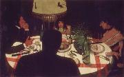 Felix Vallotton Dinner,Light Effect Germany oil painting artist